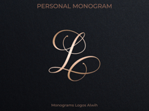 L Monogram Logo, Elegant Initial Monogram Product Image 4