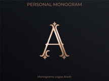 A Monogram Logo, Elegant Initial Monogram Product Image 3