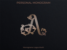 A Monogram Logo, Elegant Initial Monogram Product Image 2