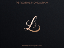 L Monogram Logo, Elegant Initial Monogram Product Image 5