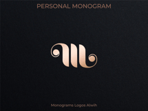 M Monogram Logo, Elegant Initial Monogram Product Image 4
