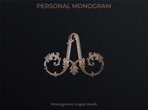 A Monogram Logo, Elegant Initial Monogram Product Image 3