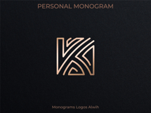 K Monogram Logo, Elegant Initial Monogram Product Image 6