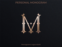 M Monogram Logo, Elegant Initial Monogram Product Image 2