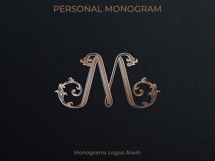M Monogram Logo, Elegant Initial Monogram Product Image 5