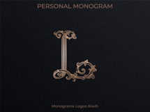 L Monogram Logo, Elegant Initial Monogram Product Image 4