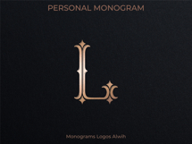 L Monogram Logo, Elegant Initial Monogram Product Image 8