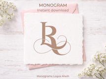 LR RL Wedding Monogram Logo | Elegant Initials Vector Product Image 5