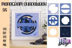 Monogram Shadow box SVG |Alphabet Monogram Shadowbox|Paper Product Image 1