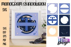 Monogram Shadow box SVG |Alphabet Monogram Shadowbox|Paper Product Image 1