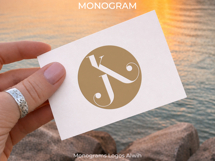 JK KJ Wedding Monogram Logo | Elegant Initials Vector Product Image 5