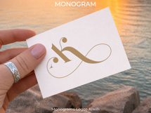AK KA Wedding Monogram Logo | Elegant Initials Vector Product Image 4