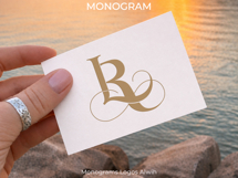 LR RL Wedding Monogram Logo | Elegant Initials Vector Product Image 6