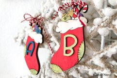 Monogram Stocking Ornaments Laser Cut Designs Product Image 3