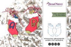 Monogram Stocking Ornaments Laser Cut Designs Product Image 1