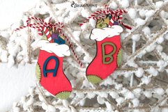 Monogram Stocking Ornaments Laser Cut Designs Product Image 2