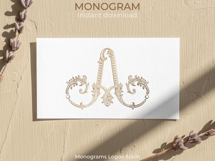 A Monogram Logo, Elegant Initial Monogram Product Image 4