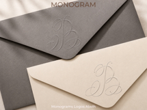 B Monogram Logo, Elegant Initial Monogram Product Image 5