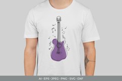 Monoline Music Instrument with Music Notes SVG Product Image 1