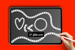 Monoline with Hearts Procreate Brush | Valentine&#039;s Day Product Image 3