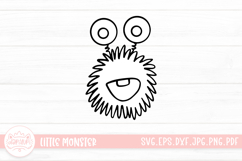 Cute Cartoon Monster Outline SVG Cut File Product Image 1