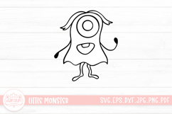 Cute Cartoon Monster Outline SVG Cut File Product Image 1