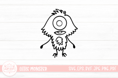 Cute Cartoon Monster Outline SVG Cut File Product Image 1