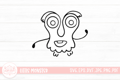Cute Cartoon Monster Outline SVG Cut File Product Image 1
