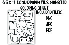 Kids Monster Coloring Sheet Product Image 1