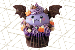 Halloween Monster Cupcake PNG, Cute Spooky Clipart Product Image 5