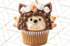 Halloween Monster Cupcake PNG, Cute Spooky Clipart Product Image 3