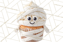 Halloween Monster Cupcake PNG, Cute Spooky Clipart Product Image 4