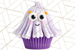 Halloween Monster Cupcake PNG, Cute Spooky Clipart Product Image 4