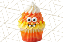 Halloween Monster Cupcake PNG, Cute Spooky Clipart Product Image 5