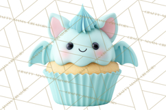 Halloween Monster Cupcake PNG, Cute Spooky Clipart Product Image 2