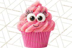 Halloween Monster Cupcake PNG, Cute Spooky Clipart Product Image 2