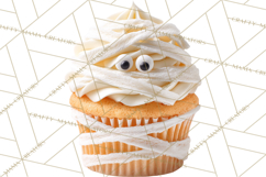 Halloween Monster Cupcake PNG, Cute Spooky Clipart Product Image 4