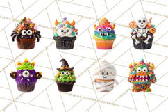 Halloween Monster Cupcake PNG, Cute Spooky Clipart Product Image 6