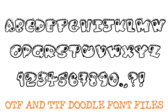 Monster Dino Doodle Font Lettering Bubble Cartoon ABC OTF Product Image 2