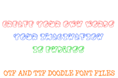 Monster Dino Doodle Font Lettering Bubble Cartoon ABC OTF Product Image 3