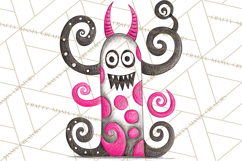 Cute Valentine Monster Doodle Clipart Adorable Love PNG Product Image 4