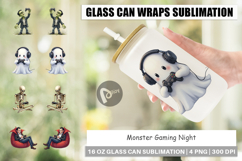 Glass Can Watercolor Monster Gaming Night Product Image 1