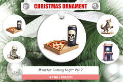 Ornament Watercolor Monster Gaming Night Product Image 1