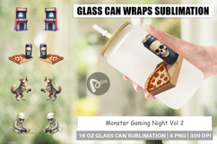 Glass Can Watercolor Monster Gaming Night Product Image 1