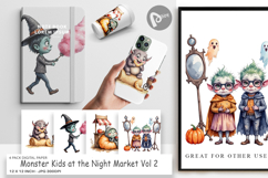 Digital Paper Monster Night Market Product Image 1
