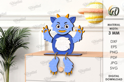 Monster Shelf Sitter Laser Cut. Kids SVG Product Image 1