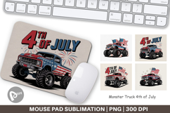 Mouse Pad 4th of July Monster Truck Product Image 1
