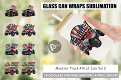 Glass Can 4th of July Monster Truck Product Image 1