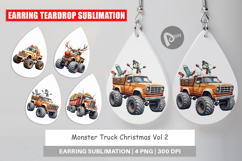 Earring Christmas Monster Truck Product Image 1