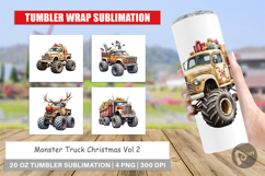 Tumbler Christmas Monster Truck Product Image 1